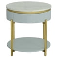 thumbnail image 3 of Progressive Furniture Deco District Round End Table in White/Marble/Gold, 3 of 4