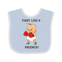Inktastic Nicu Fight Like a Preemie Baby Boxer Boys or Girls Baby Bib