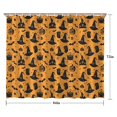 thumbnail image 5 of Orange Witch Hat Halloween Pattern Shower Curtain 84"x72" ,Bathroom Decorative Shower Curtains Set with 12 Hooks,Modern Waterproof Washable Shower Curtain, 5 of 6