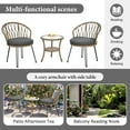 thumbnail image 6 of Outdoor Leisure Set, 2 Rattan Single Chairs with A Glass Round Table, Perfectly Suited for Patios, Balconies, and Courtyards (Grey), 6 of 11