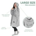 thumbnail image 3 of Catalonia Oversized Blanket Hoodie Sweatshirt, Wearable Lounging Fleece Pullover, Gift for Adults Women Men Kids Wife, 3 of 7