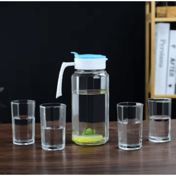 5-Piece Elegant Glass Cold Water Set