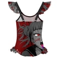 thumbnail image 2 of Himiko Toga Girls Swimsuit Ruffle One-piece Beachwear Kids Cute Swimwear Summer Bathing Suit 8-10Y（130cm）, 2 of 8
