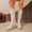 Beige, variant on Women's Knee High Boots, Platform Dress Boots with Round Toe, Fashion Comfortable Wedge Heel Boots for Casual, Work, Party
