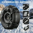 thumbnail image 4 of Zone Tech Car Snow Chains 12-Pack All Season Black Upgraded Strong and Durable Anti-Skid Car SUV and Pick Up Truck Tire Chains for Emergency and Travel, 4 of 7