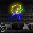 thumbnail image 3 of C-CRAFT Cowboy Smoking Neon Led Light Up 35 inch for Western Cowboy Bar Wall Decor, 3 of 5