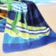 thumbnail image 4 of Toalla de playa de algodón con patrón de dibujos animados REGALWOVEN, toallas ligeras de secado rápido para la piscina azul 32' x 64', 4 of 7