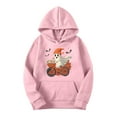 thumbnail image 3 of Halloween Womens Hoodies Cute Ghost Graphic Printed Hooded Sweatshirts Casual Loose Fleece Jacket 2025 Fall Halloween Costume Long Sleeve Sweaters Pullover with Pocket, 3 of 4