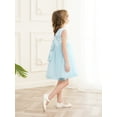 thumbnail image 5 of famuka Toddler Sequin Dress Little Girl Sleeveless Party Dress Summer Mesh Tulle Dress, 5 of 10