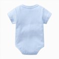 thumbnail image 4 of Infant Baby Boy Girl Summer Outfit Short Sleeve Solid Color Bodysuit Cute Romper Jumpsuit 0 3 6 9 12 18 Months Casual Newborn T-Shirt Clothes Gibobby,Newborns,Light Blue, 4 of 9