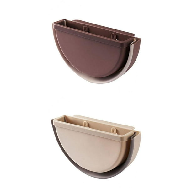 GROWTH TANK 2Pcs Kitchen SemiRound Collapsible Hanging Garbage Bin Can