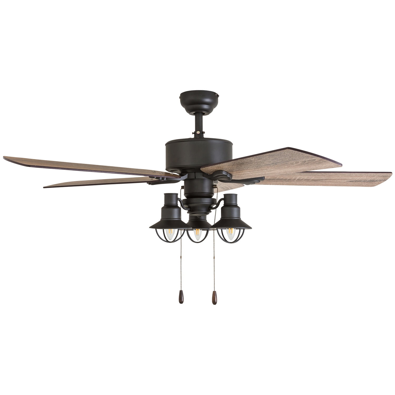 Prominence Home Sivan 52” Bronze Ceiling Fan with 5 Blades, Light Kit and Remote Control