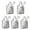 Dog Paw Print Black and Gray White, variant on 5 Pack Foldable Shopping Bags, Dog Paw Print Blue Pattern Reusable Grocery Bags with Pockets, Large Waterproof Lightweight Tote Bags with Handles