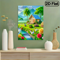 thumbnail image 6 of 500 pieces of vertical paper jigsaw puzzle - Farmhouse by the Stream, with dimensions of 15 x 20.5 inches., 6 of 10