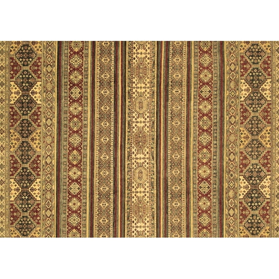 Ahgly Company Indoor Rectangle Oriental Brown Modern Area Rugs, 3' x 5'