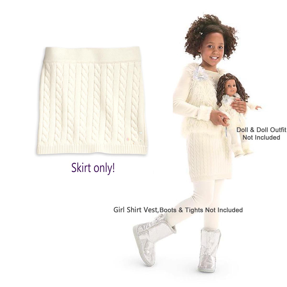 AUTHENTIC AMERICAN GIRL 2014 WINTER WHITE OUTFIT 894 BOX FOR 18" DOLLS 