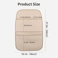 thumbnail image 3 of Organizador de asiento trasero Pefirst para coche Kick Mat, impermeable, color beige, paquete de 2, 3 of 9