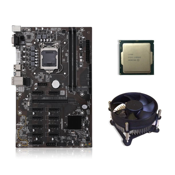 Seitruly Placa base de computadora de velocidad rápida DDR4 LGA1151 placa de minería 4 pines 24 pines puerto de alimentación piezas de actualización Kits de mantenimiento de impresoras No.06