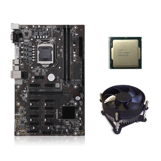 Sidaley Placa base de computadora de velocidad rápida DDR4 LGA1151 placa de minería 4 pines 24 pines puerto de alimentación piezas de actualización Kits de mantenimiento de impresoras No.06