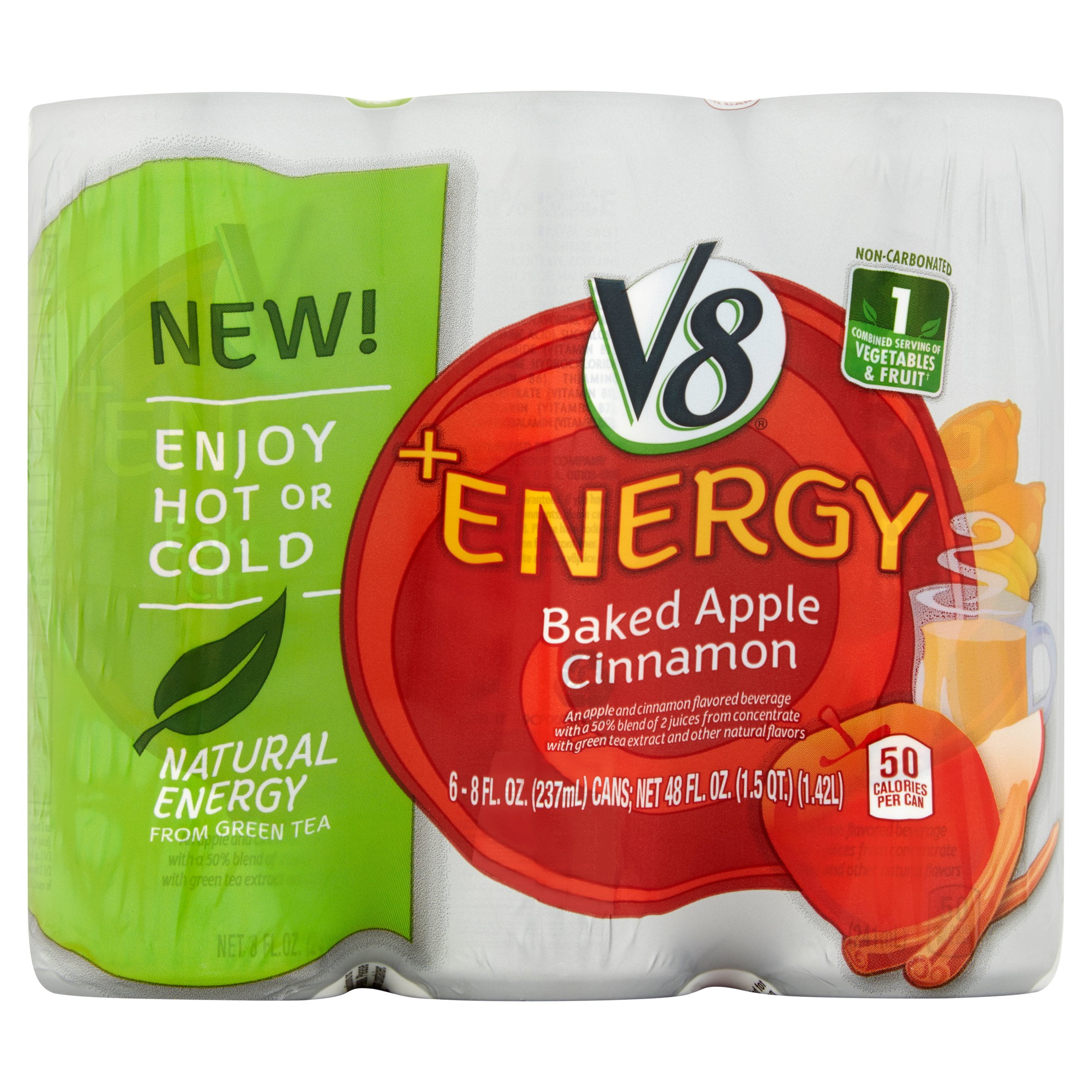 V8 +Energy Baked Apple Cinnamon Juice 8oz 6 pack by Campbell Soup Company