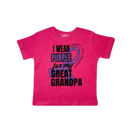 

Inktastic Chronic Pain I Wear Purple For My Great Grandpa Gift Toddler Boy or Toddler Girl T-Shirt