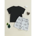 thumbnail image 5 of BemeyourBBs Toddler Boy Shorts Set Airplane Embroidered Short Sleeve Tops Shorts, 5 of 9