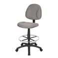 thumbnail image 3 of Boss Office Tabouret de Dessin à Roulettes en Tissu, Confort Profilé, Gris, 3 of 7