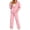 Pink, variant on OIOLOYJM Sweatsuits Women 2 Piece Outfit Zip up Hoodies Baggy Wide Leg Sweatpants Fall Winter Soft Comfortable Outdoor Y2K Basic Lounge Clothes White L