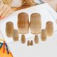 thumbnail image 1 of 5x embriones de madera en blanco DIY sin pintar, muñecas anidadas rusas, juguete Matryoshka, 1 of 9