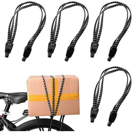 Bungee Cords with Hooks 4PCS 3 in 1 Luggage Carrier Straps, Bike