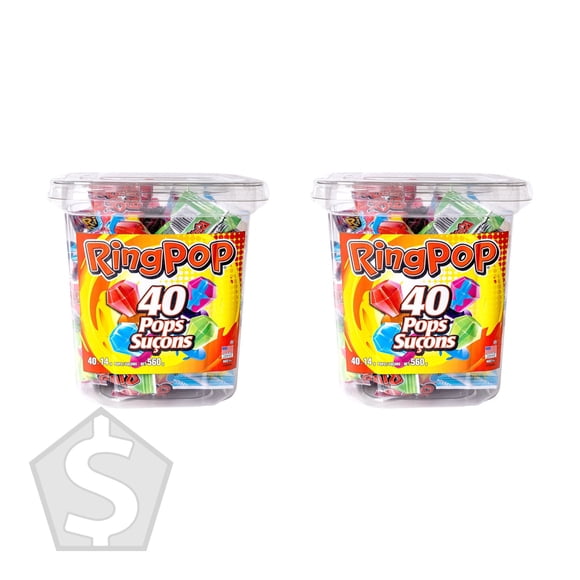 Ring Pops Assorted, 40 × 14 g - Pack of 2