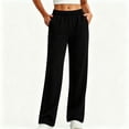 thumbnail image 6 of Cmfcve Women's High Waisted Straight Leg Sweatpants Drawstring Elastic Casual Athletic Pants, 6 of 6