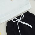 thumbnail image 6 of HCNTES Baby Boy Winter Clothes Baby Outfits Boy Fall 6 12 18 24 Months 2T 3T Boy Clothes Waffle-knit Color-blocked Trendy Pocket Sweatshirt Hoodie Drawstring Trousers Pants Suit, 6 of 7