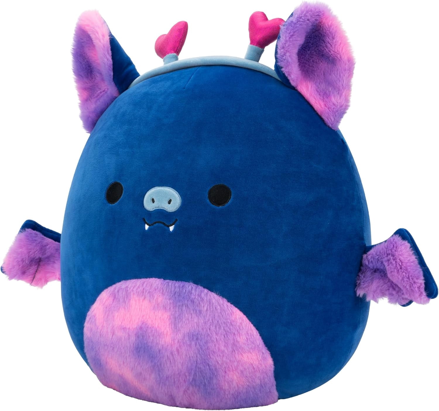 Squishmallows FuzzAMallow Official 12 inch Milan the Navy Blue Fruit Bat With Heart Headband - Child's Ultra Soft Plush Toy