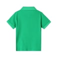 thumbnail image 2 of LittleSpring Big Boys Polo Shirts Size 10 Short Sleeve Green Uniform T-shirts Collared Cotton Tops Back to School Clothes, 2 of 6