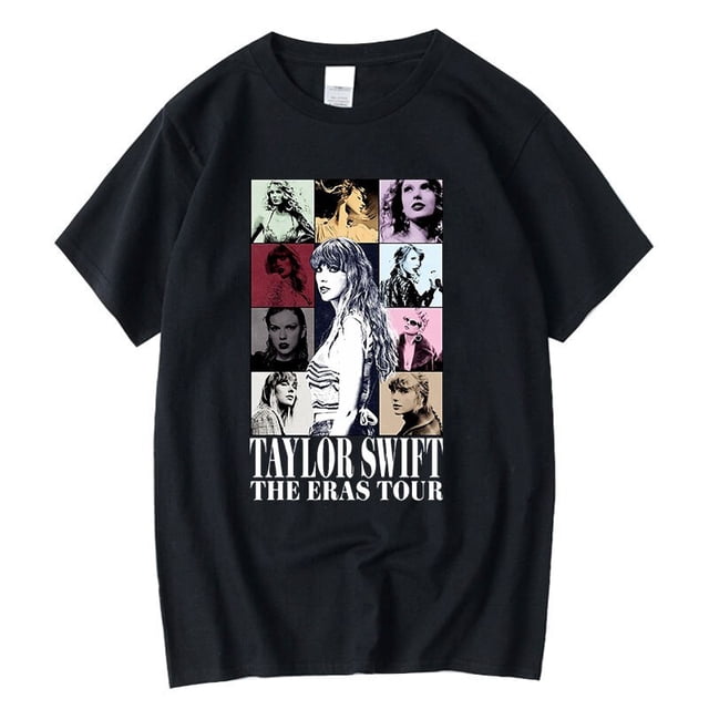 Camiseta de Taylor The Eras Tour World Tour para mujer, camiseta de manga corta para parejas, camisetas de Hip Hop para hombres y mujeres, camisetas de moda 2023