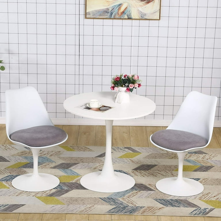 Omni House Round Dining Table Modern White Tulip Dining Room