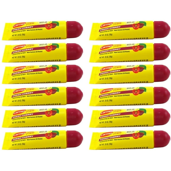 Bálsamo labial Carmex Fresh Cherry SPF15 10 ml (paquete de 12)