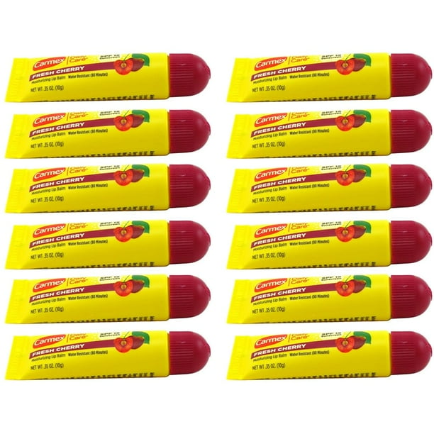 Bálsamo labial Carmex Fresh Cherry SPF15 10 ml (paquete de 12)