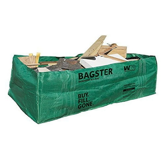 Bagster 3CUYD Dumpster in a Bag Holds up to 3,300 lb, Green(Pack of 2)