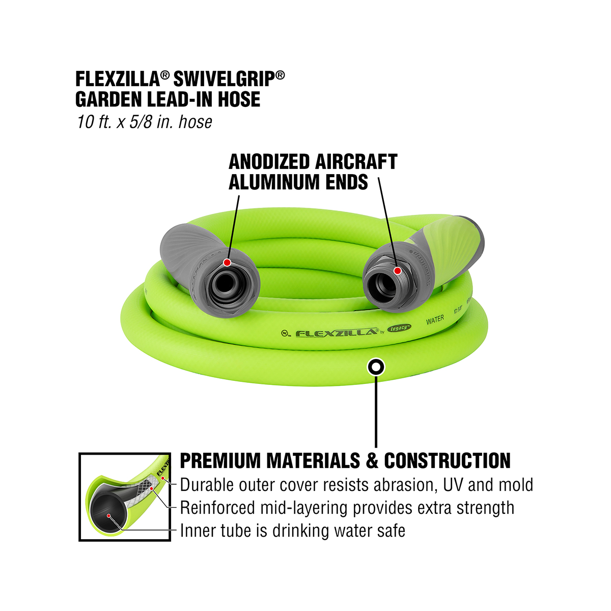 Flexzilla SwivelGrip 10' Garden Hose photo 3