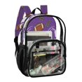 thumbnail image 2 of Iauyy Clear Backpack Heavy Duty PVC Transparent Backpack for College Workplace, Purple Rugby Ball, 2 of 8