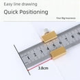 thumbnail image 5 of Professional Woodworking Scale with Alignment Block Aluminum Marking Ruler for Enhances Accuracy In Woodcraft Tasks, 5 of 8
