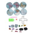 thumbnail image 2 of Kit De Posavasos De Pintura De Diamantes De Imitación, Posavasos De Arte De Diamantes De Imitación Con Fondo De Corcho, Fuerte Adherencia Para Principiantes Para Cumpleaños ANGGREK DIY Rhinestone Painting Coasters, 2 of 8