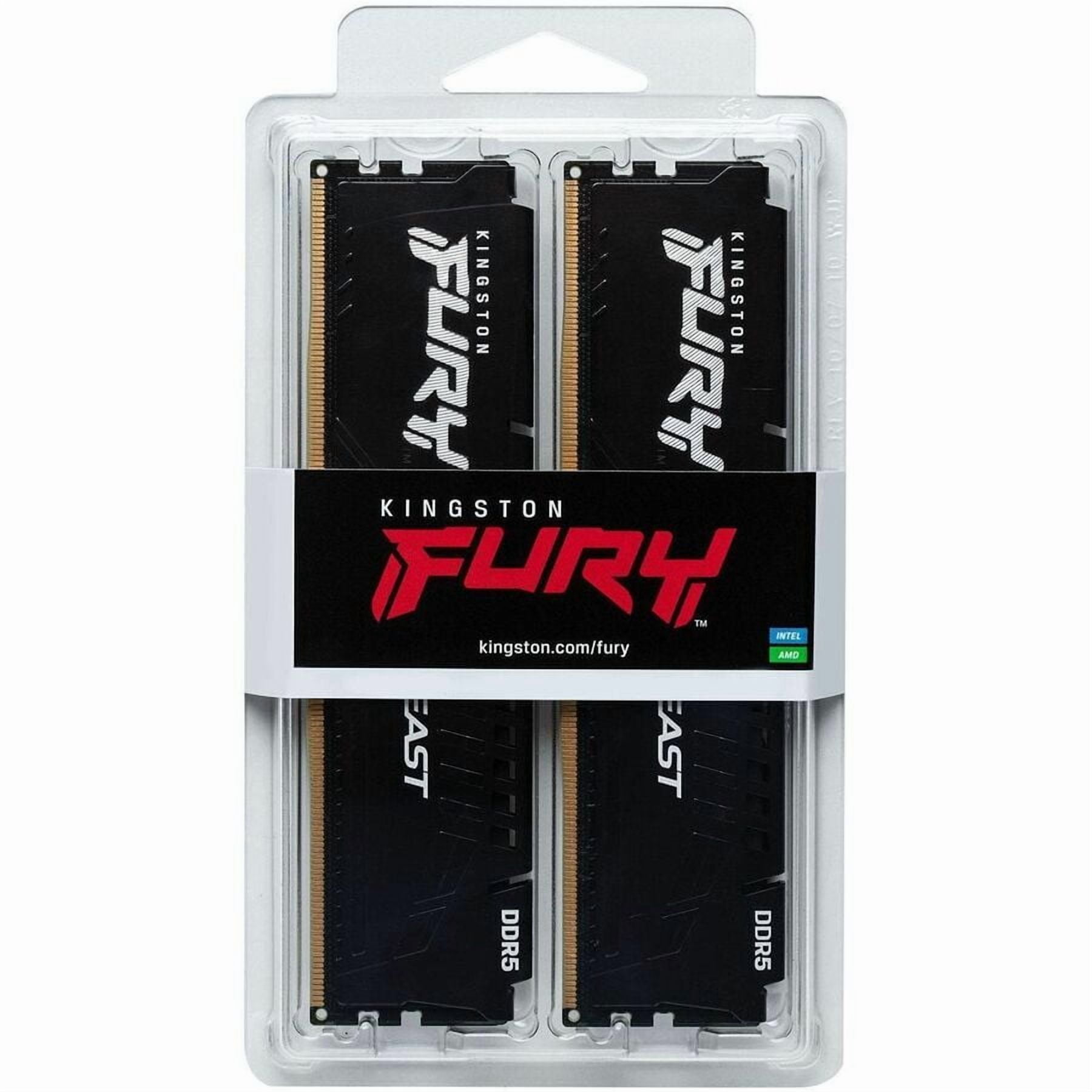 Kingston 32GB (2x16GB) DDR5 6000MT/s CL30 FURY Beast Black XMP