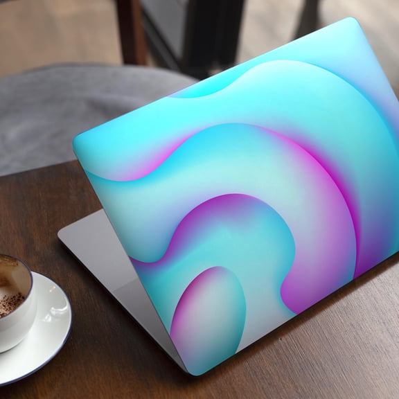 DesignSkinz Abstract Neon Wave V12 Full-Body Skin Decal Wrap Cover for MacBook 12" Retina (A1534)