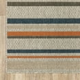 thumbnail image 3 of 6' x 9' Grey Blue Machine Woven Geometric Indoor or Outdoor Area Rug, 3 of 3