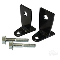 Club Car Precedent Golf Cart Seat Belt Mounting Bracket Adaptor Set | Sweater Basket Brakcets | Black Powder Coated Steel | Compatible with 2004-Up Models