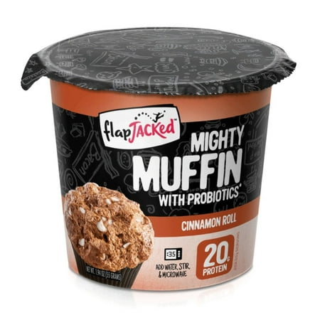 (6 pack) FlapJacked Mighty Muffin Cinnamon Roll Microwavable Muffin Cup, 1.94 (Best Paleo Cinnamon Rolls)