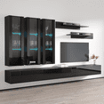 thumbnail image 2 of Wall Mounted Floating Modern Entertainment Center Fly E, Black, E3, 2 of 5